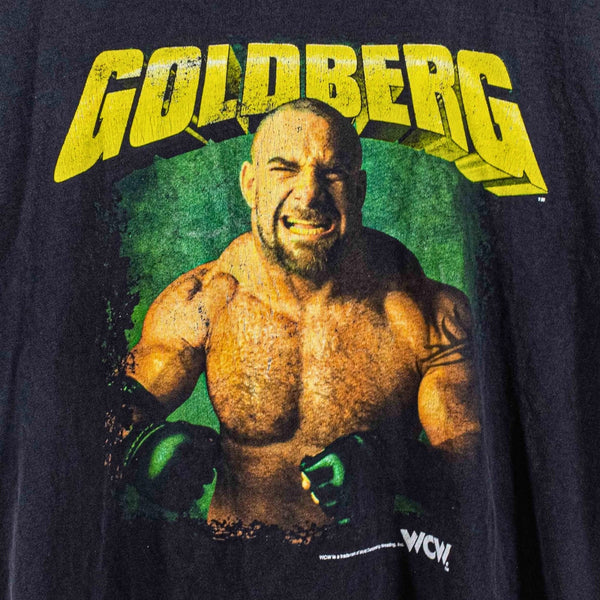 Bill Goldberg WCW The Streak Wrestling Shirt 90s Black Tee Size L Rare Vintage