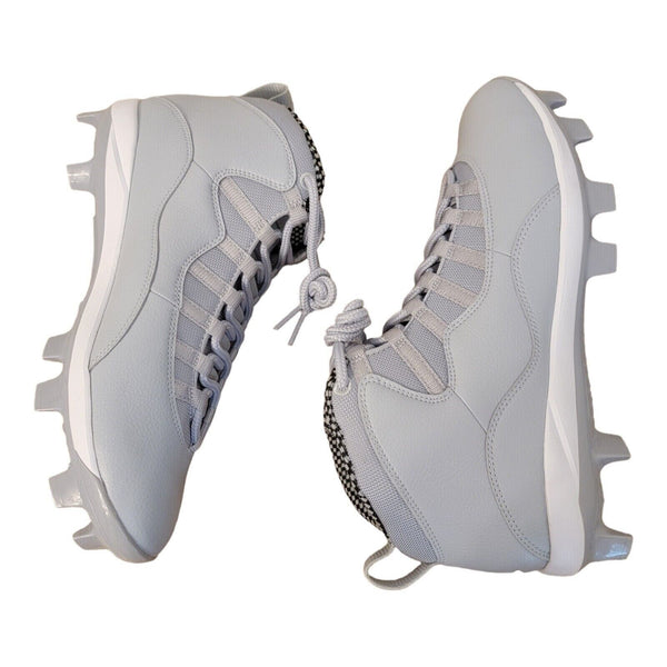 Nike Air Jordan Retro 10 MCS Wolf Grey Baseball Cleats CQ9532-002 Mens Sz. 12.5 Shoe