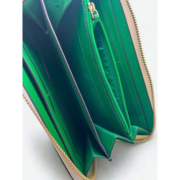 Kate Spade Staci Watermelon Party Continental Wallet Cream Multi KB551 Sz L NWOT