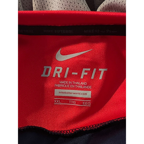 Nike USA Soccer 2014 Training Shirt Men's 2XL Gray Red Dri-FIT 578797-060