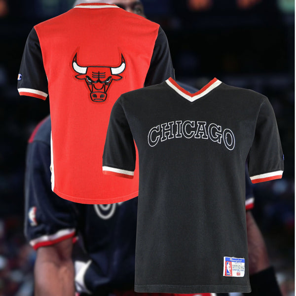 Chicago Bulls Official Shooting Shirt Mens 2XL Vintage 90s Champion