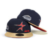 Houston Astros Astrodome Just Don New Era 59FIFTY Fitted Hat 7 1/8 Navy Rare