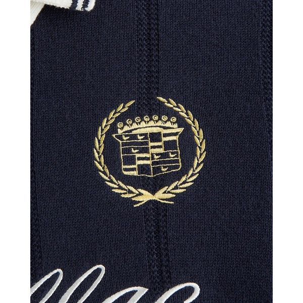 Abercrombie & Fitch Cadillac Soccer Sweater 2XL Blue Ribbed Rugby Polo NWT