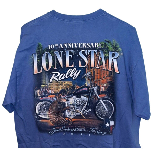 Lonestar Rally Texas 2011 10th Anniversary Armadillo Motorcycle Rally Sz. XL