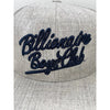 Billionaire Boys Club Mitchell & Ness Snapback Hat Gray Wool Script Logo BBC