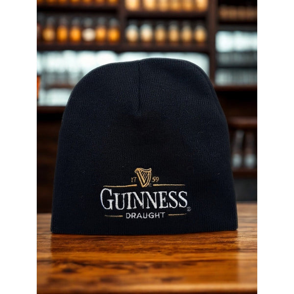 Waxy O’Connor’s Guinness Irish Pub Beanie Hat Black Knit Rare Promo Draught