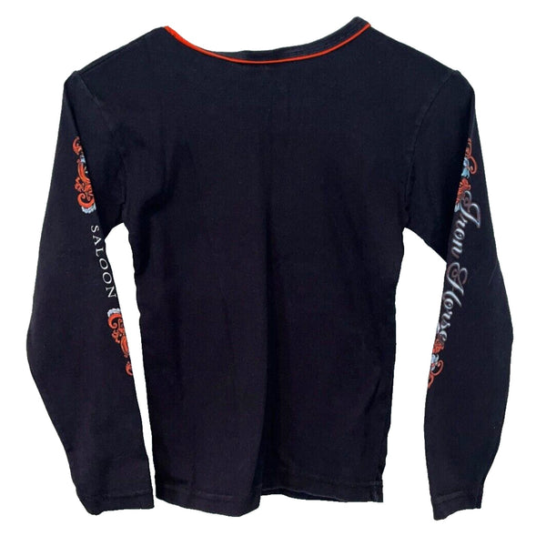 Iron Horse Saloon 2002 Biketoberfest Women's Sz. S Ringer Harley Motorcycle