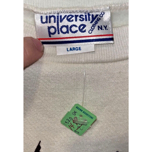 Brown University Sweatshirt University Place Sz. L Vintage 80s Deadstock NWT
