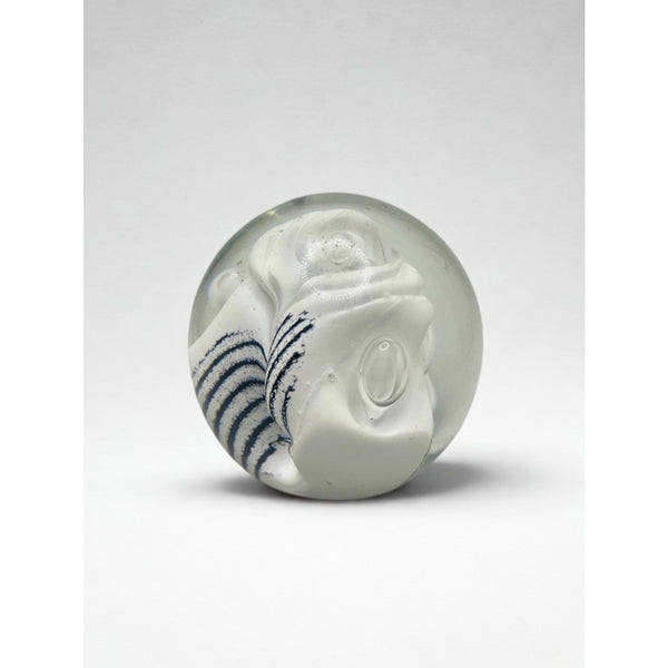 Caithness Scotland Snow Trail Paperweight Margot Thompson Studio Art Glass