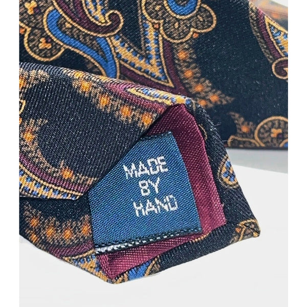 Polo Ralph Lauren Paisley Silk Tie Handmade USA Vintage Classic Mens Neckwear