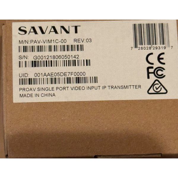 Savant PAV-VIM1C-01 IP Video Single Input Trasmitter 4K k88