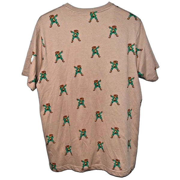 Denim & Flower Ricky Singh St. Patrick's Day Dabbing Dog Shirt Size L NWT