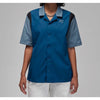 Jordan Womens Button Up Shirt Sky J French Ozone Blue DZ3340 427 • NWT Size XL