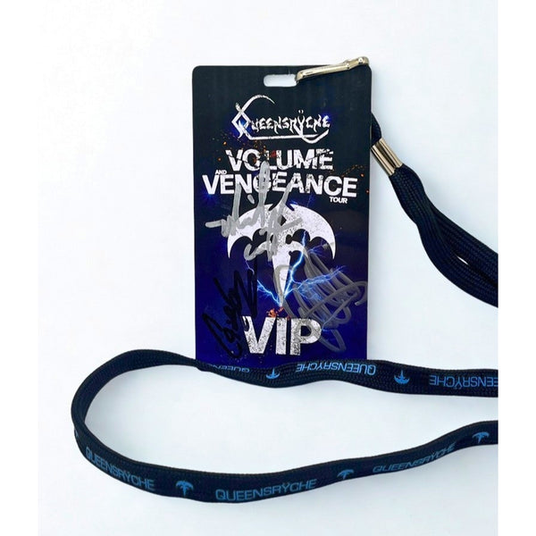 Queensryche Signed VIP Pass Ticket Volume & Vengeance Tour 2025 Grillo Wilton EJ