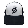 Peloton Adjustable Workout Logo Unisex Adult White Black Mesh Snapback Hat Cap