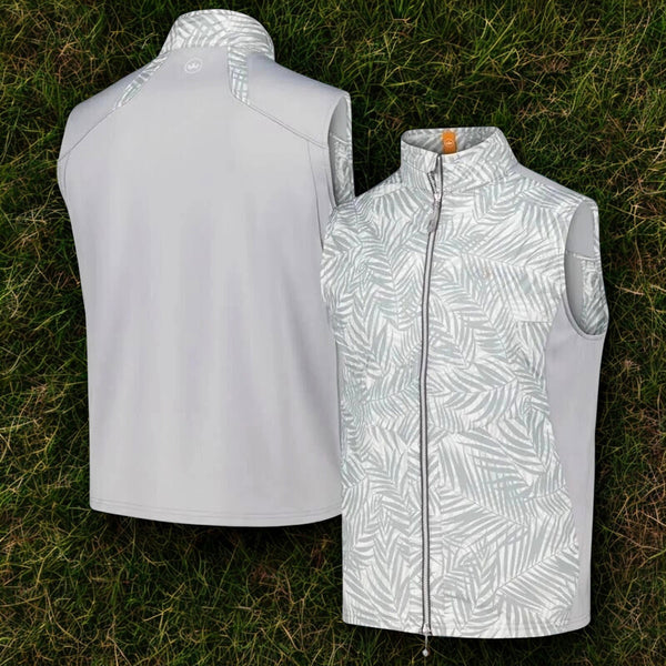 Peter Millar Crown Sport Hyperlight Fuse Elite Quilted Vest Jacket Gray M $200