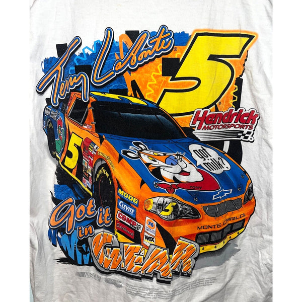 Terry LaBonte Tony Tiger Get It In Gear T-shirt Nascar Texas Chevy Vintage Sz. M