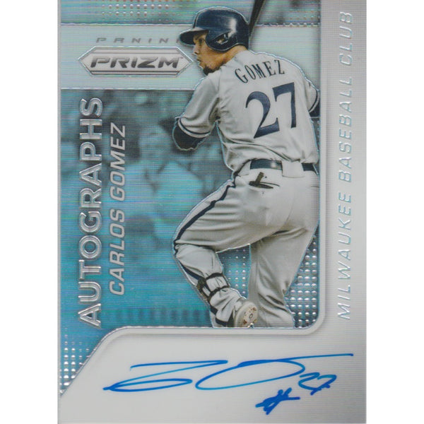 Carlos Gomez MLB 2015 Panini Prizm Auto Autograph Card #3