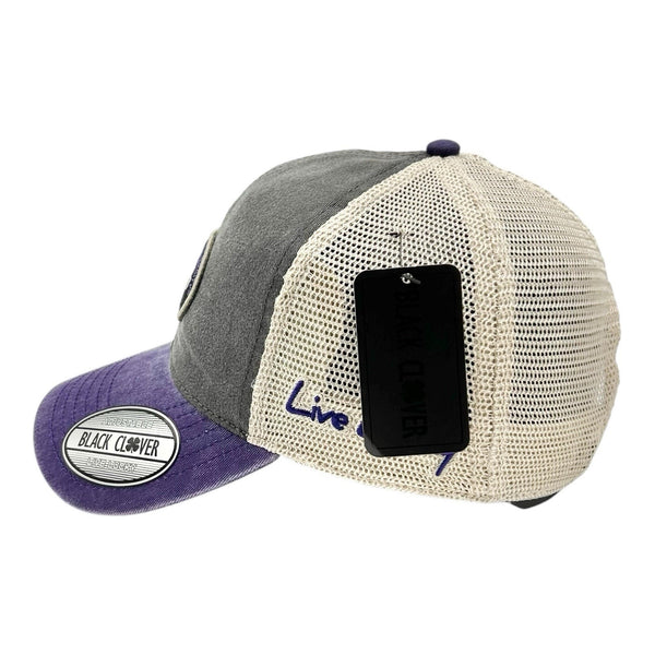 TCU Texas Christian University Horned Frogs Black Clover Trucker Hat NWT