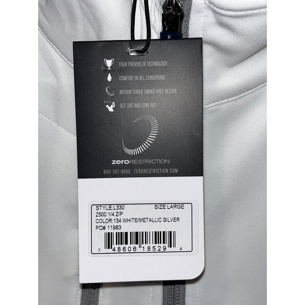 New York Knicks Zero Restriction Z500 1/4 Zip Pullover L330 Sz L Coinbase Crypto