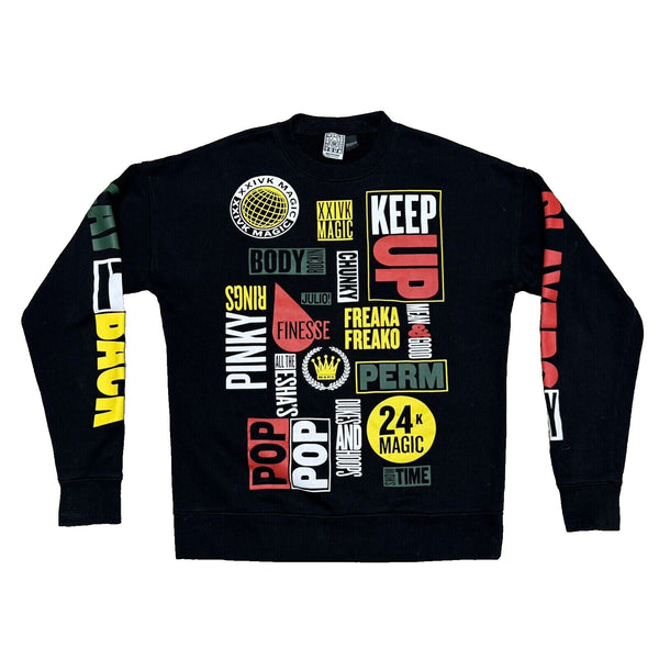 Bruno Mars 24K Magic World Tour Pullover Sweatshirt Mens Medium Crew Neck