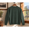 Le Alfré Crewneck Sweater Men's XL Hunter Green Cotton Elbow Patch Made Portugal