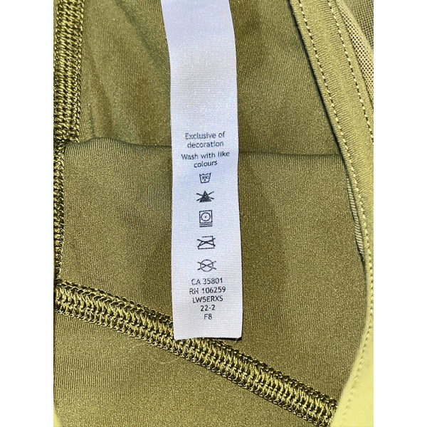 Lululemon Nulu Crisscross Mesh Stirrup Tight Green Leggings Sz 10 LW5ERXS