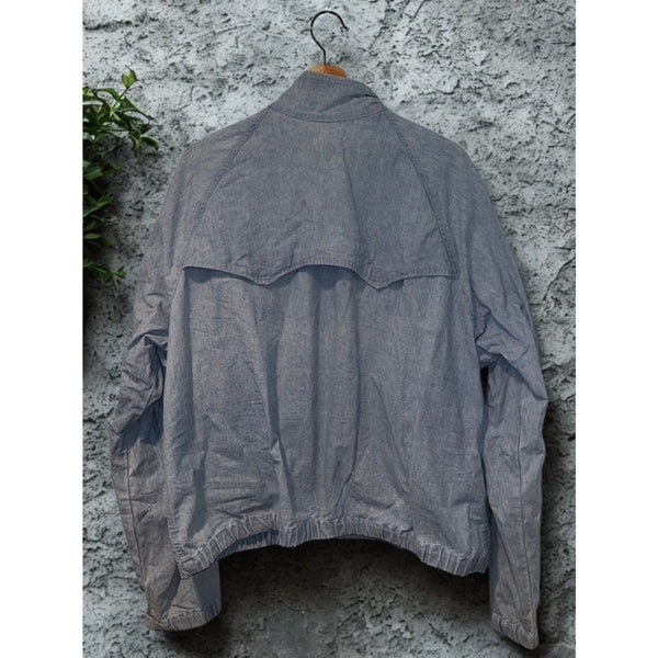 Polo Ralph Lauren Denim Harrington Jacket Mens L Full Zip Blue Vintage 1980s