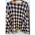Rosso35 Sweater Womens 44 Wool Cashmere Check Italy Knit Crewneck NWOT