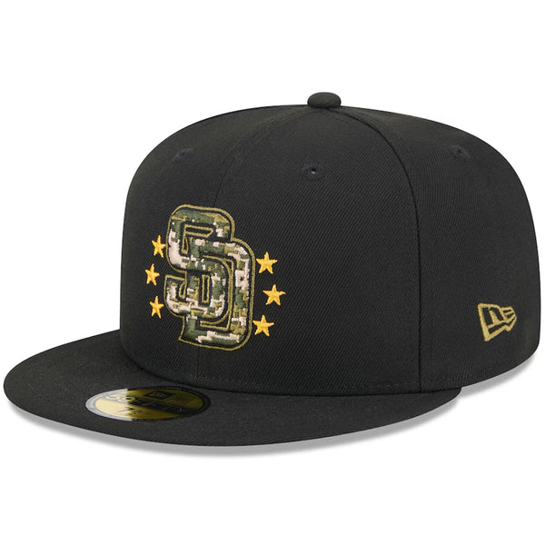 San Diego Padres New Era 2024 Armed Forces Day Camo 59FIFTY Fitted Hat 6 7/8 NWT