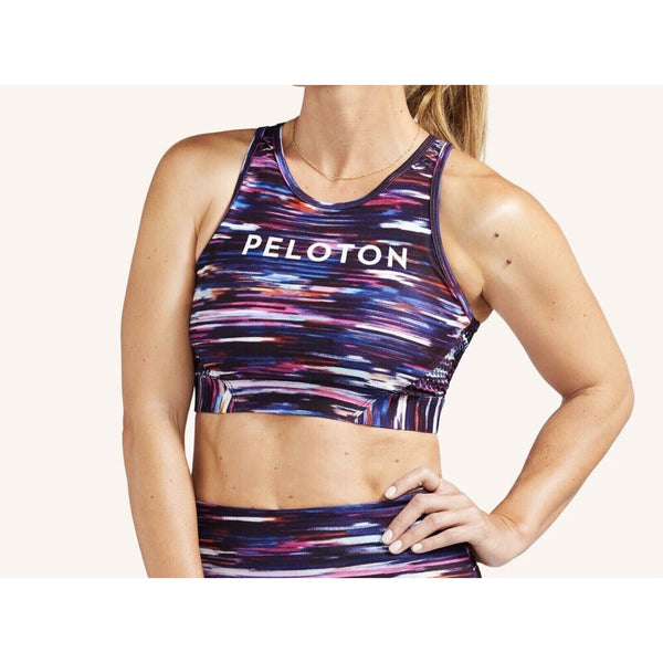 Peloton Melody High Neck Mesh Detail Sports Bra XS NWT