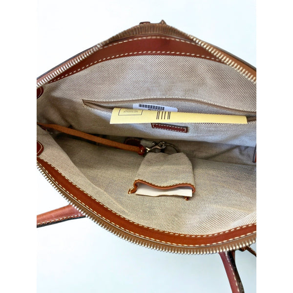 Dooney & Bourke HP65C Double Pocket Tote Hunter NWT Serial K6253580