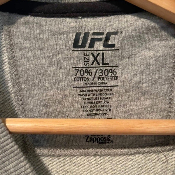 UFC Ultimate Fighting Championship Sweatshirt Mens XL Gray Crewneck MMA NWOT