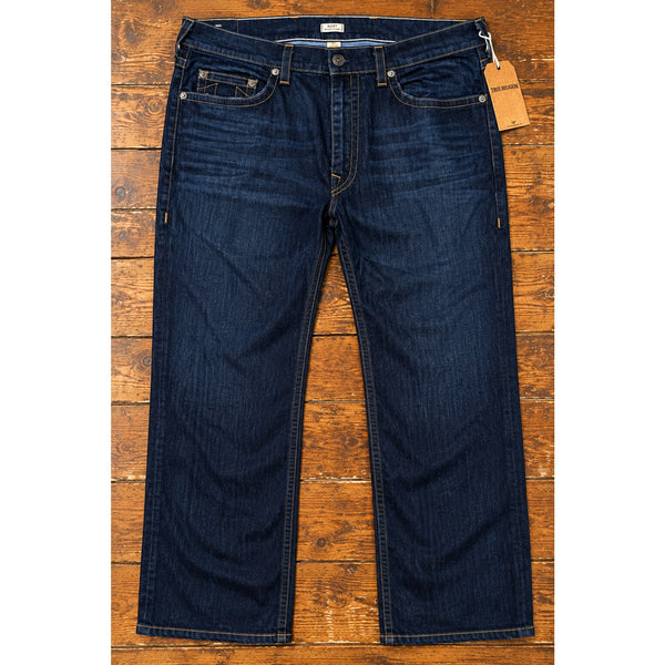 True Religion Ricky Straight Jeans Wanted Man Dark Wash Men's 42x34 Stretch USA