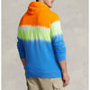 Polo Ralph Lauren Polo Bear Tie-Dye Fleece Hoodie Men's Large Orange Blue EUC