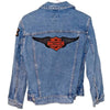 Arizona Harley Davidson Patches Denim Jean Motorcycle Jacket Sz. S Vintage