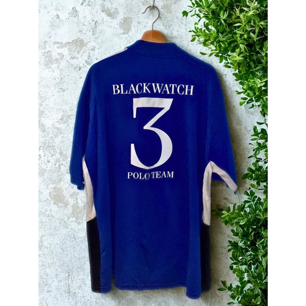 Polo Ralph Lauren Blackwatch Polo Team Big Pony Shirt Blue 2XLT EUC