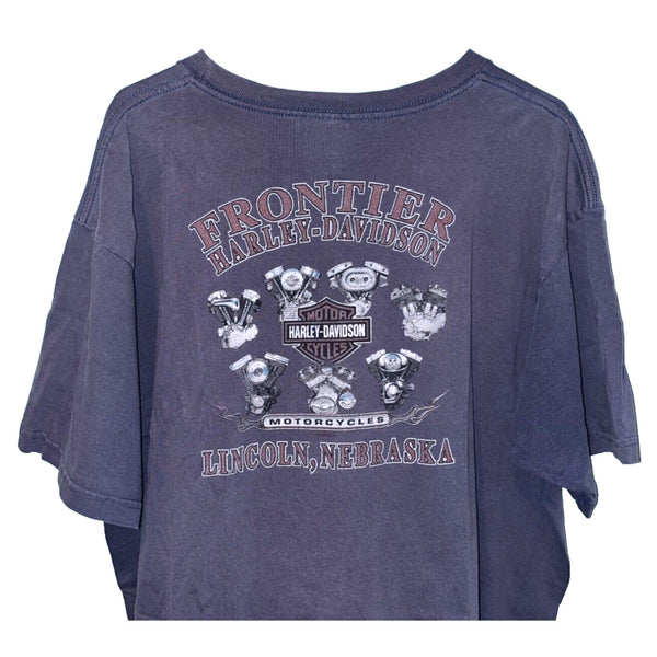 Harley Davidson Frontier Lincoln, Nebraska USA 2XL Rare Biker T Shirt Tee