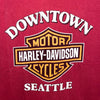 Harley Davidson Downtown Seattle USA XL Rare Hanes Beefy-T Biker T Shirt Tee
