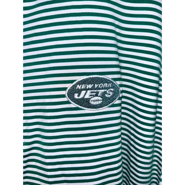 New York Jets Vineyard Vines Winstead Stripe Polo Green White Sz 2XL NWOT