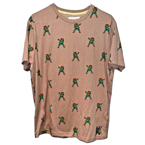 Denim & Flower Ricky Singh St. Patrick's Day Dabbing Dog Shirt Size L NWT