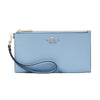 Kate Spade Madison Saffiano Leather Double Zip Wristlet Polished Blue KC588 $169