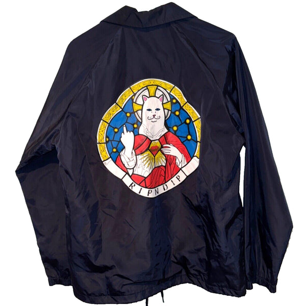 RIPNDIP Stained Glass Coaches Jacket Sz. M EUC RARE