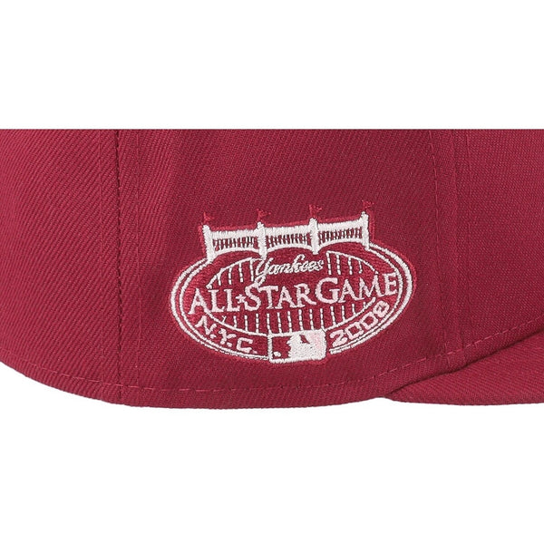 New York Yankees 2008 All Star Game Cherry Wine 59FIFTY Fitted Hat Size 7 1/4