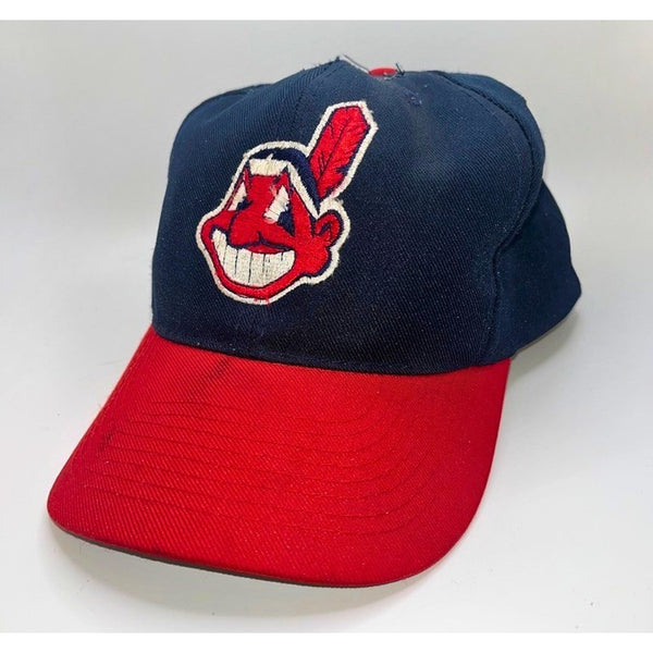 Cleveland Indians Wahoo Blockhead Snapback MLB Hat American Needle Vintage