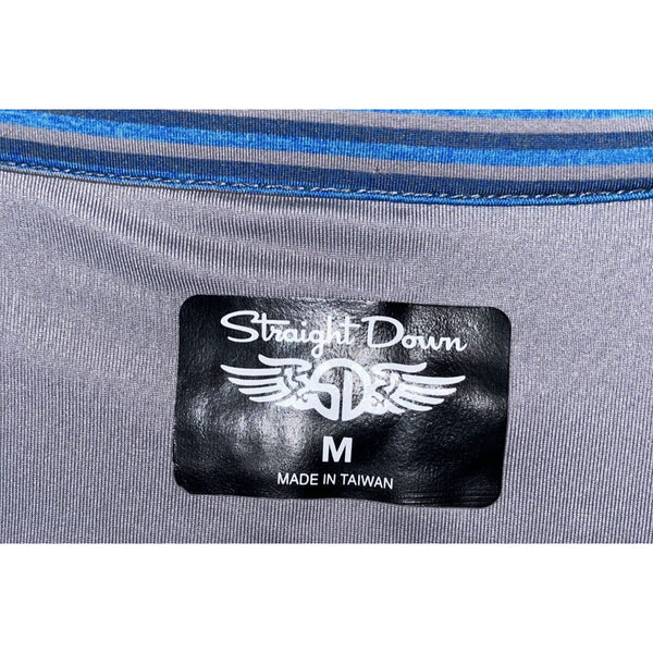 Straight Down Performance Golf Striped 1/4 Zip Sz M Stretch Pullover Sleeve Logo