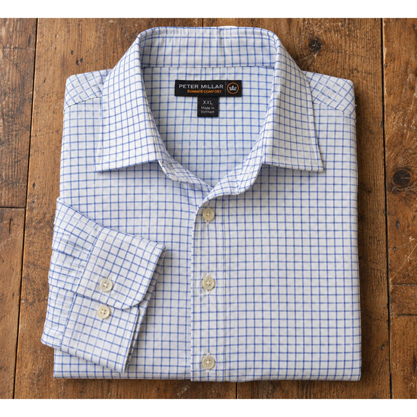 Peter Millar Summer Comfort Crown Sport Captain Check Shirt Men's 2XL NWOT