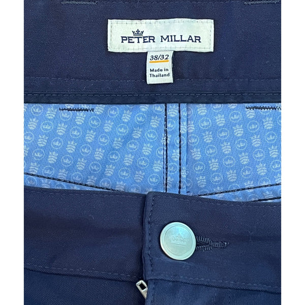 Peter Millar Crown Sport EB66 Performance Five Pocket Pants Mens 38x32 Blue NWOT