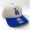 Los Angeles Dodgers 47 Brand Hitch Two Tone Natural Blue Snapback Hat OSFA NWT