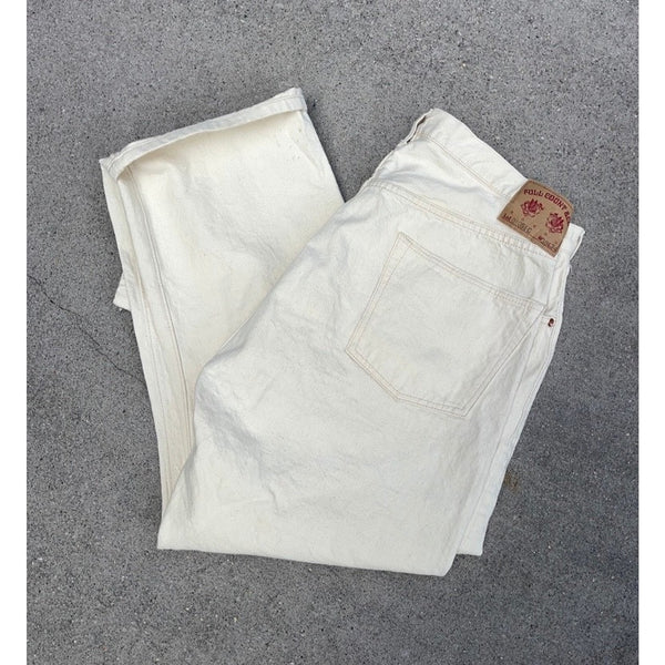 Full Count & Co 0105EC Ecru Selvedge Jeans 38x34 Wide Straight Made Japan Rare